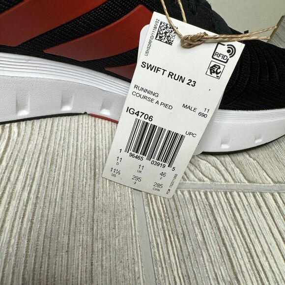 Adidas Swift Run 23 Running Shoes Men 11.5 Black IG4706 Bounce Course A Pied New main image 9